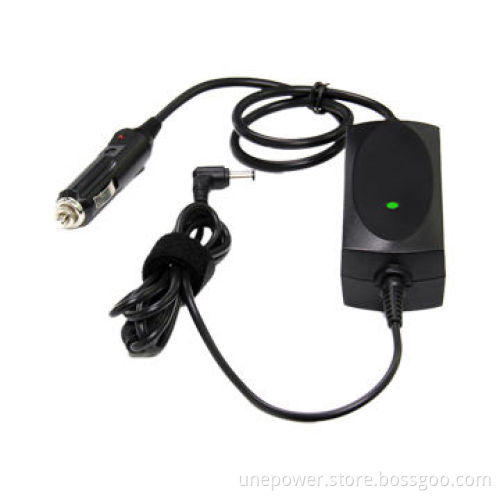 Laptop Car Charger for LS 20V/3.25A/65W/5.5*2.5mm, Desk Type with LED Light, Black Color